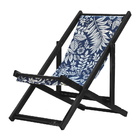 Kit 3 Espreguiçadeiras Preguiçosa Dobrável Sem Braço Black Em