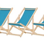 Kit 3 Espreguiçadeiras Preguiçosa Dobrável Sem Braço Natural