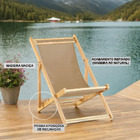 Kit 3 Espreguiçadeiras Preguiçosa Dobrável Sem Braço Natural
