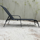 Kit 3 Espreguiçadeiras Tela Sling Havaí Preta