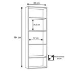 Kit 3 Estante Para Livros 4 Prateleiras Luiza Preto