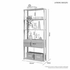 Kit 3 Estantes 1 Gaveta 184cmx227cm Emoção Jcm Móveis Branco