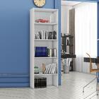 Kit 3 Estantes Livreiro Multiuso 4 Prateleiras Luiza Branco -