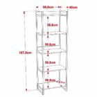 Kit 3 Estantes Livreiro Multiuso Prisma Estilo Industrial 60c