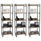 Kit 3 Estantes Livreiro Multiuso Prisma Estilo Industrial 60c