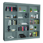 Kit 3 Estantes Livreiro Office Multiuso 12 Prateleiras Cinza