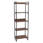 Kit 3 Estantes Livreiro Prisma Estilo Industrial 60cm 5 Prate