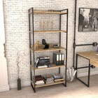 Kit 3 Estantes Livreiro Prisma Estilo Industrial 80cm 5 Prate