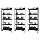 Kit 3 Estantes Livreiro Studio Industrial Preto Mpozenato