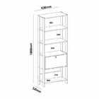 Kit 3 Estantes Multiuso Alta 4 Prateleiras 1 Porta 166cmx189c