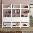 Kit 3 Estantes Multiuso Alta 4 Prateleiras 1 Porta 166cmx189c