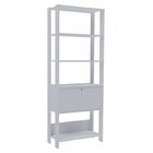 Kit 3 Estantes Multiuso Alta 4 Prateleiras 1 Porta 166cmx189c