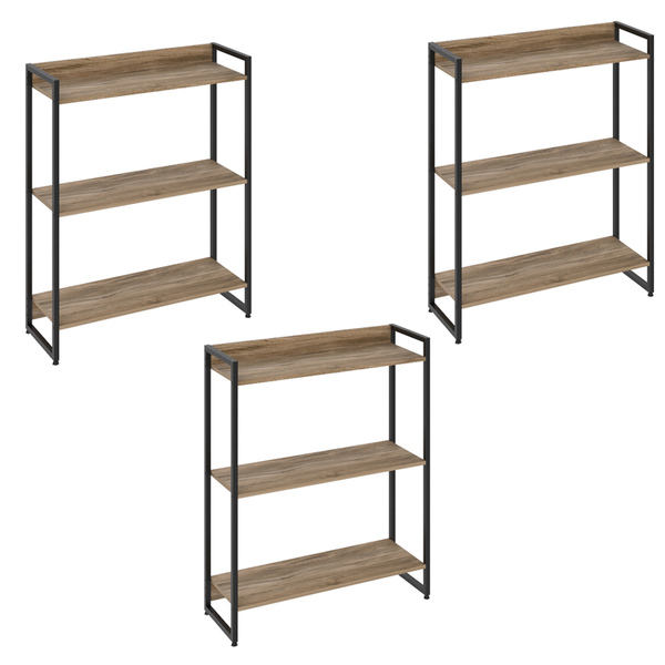 Kit 3 Estantes Multiuso Escritório Industrial 3 Prateleiras A