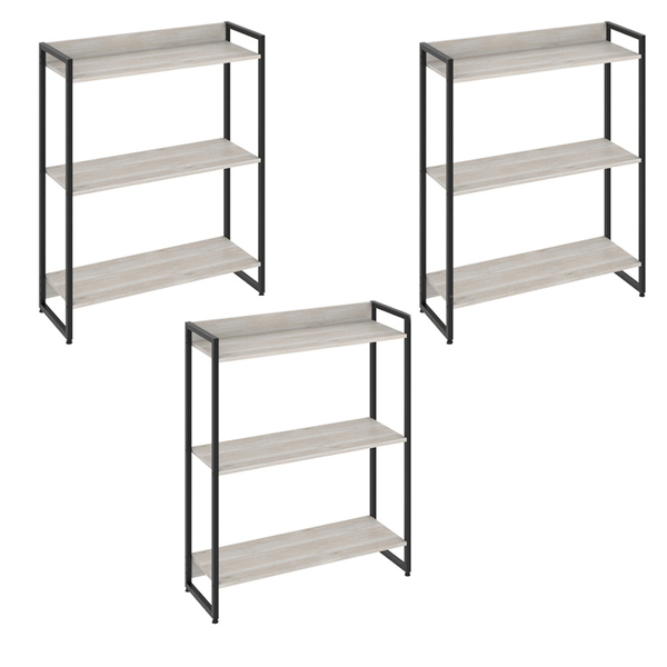 Kit 3 Estantes Multiuso Escritório Industrial 3 Prateleiras A