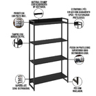 Kit 3 Estantes Multiuso Escritório Industrial 4 Prateleiras A