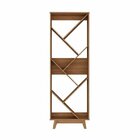 Kit 3 Estantes Multiuso Para Livro 199cmx204cm Helena  Nogal