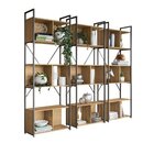 Kit 3 Estantes Para Livros Industrial 7 Prateleiras 200cmx216