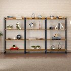 Kit 3 Estantes Para Livros Industrial Aço 4 Prateleiras 146cm