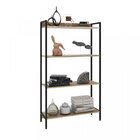 Kit 3 Estantes Para Livros Industrial Aço 4 Prateleiras 146cm