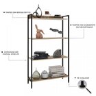 Kit 3 Estantes Para Livros Industrial Aço 4 Prateleiras 146cm