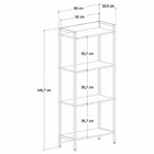 Kit 3 Estantes Para Livros Industrial Aço 4 Prateleiras 146cm