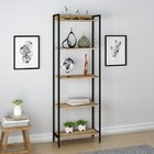 Kit 3 Estantes Para Livros Industrial Aço 5 Prateleiras 187cm