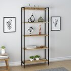 Kit 3 Estantes Para Livros Industrial Aço 5 Prateleiras 187cm