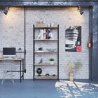 Kit 3 Estantes Para Livros Industrial Aço 5 Prateleiras 187cm