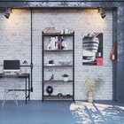 Kit 3 Estantes Para Livros Industrial Aço 5 Prateleiras 187cm