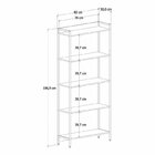 Kit 3 Estantes Para Livros Industrial Aço 5 Prateleiras 187cm