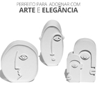 Kit 3 Estátuas Decorativas Nórdicas 10 Cm Em Cimento