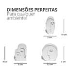Kit 3 Estátuas Decorativas Nórdicas 10 Cm Em Cimento