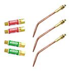 Kit - 3 Extensões Glp (2, 6 E 9) + 4 Válvula Corta Chama Para