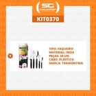 Kit - 3 Faqueiros Inox 30 Peças Ipanema Preto - Tramontina