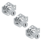 Kit 3 Fechaduras Para Móveis Cano Longo 31mm X D17 2 Chaves