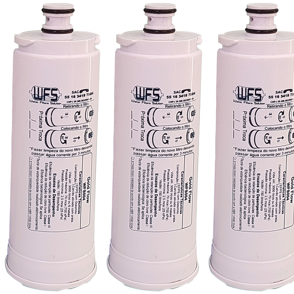 Kit 3 Filtro Refil Compatível Purificador Masterfrio Rótulo A