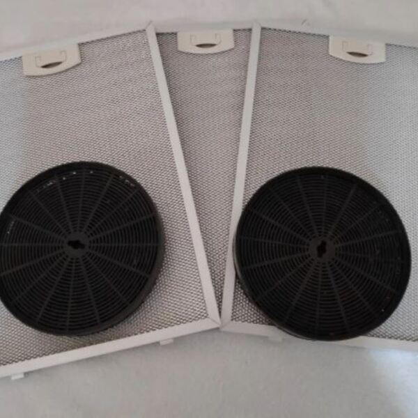 Kit 3 Filtros Metálicos E 1 Filtro De Carvão Coifa Suggar Top