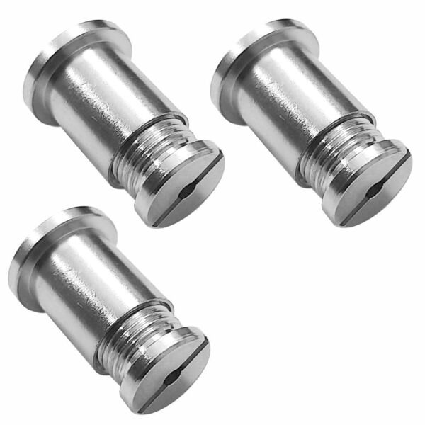 Kit/3 Fixador De Teto Em Latão Niquelado Sem Ajuste Com Rosca