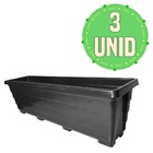 Kit 3 Floreiras De Chão 80cm Jardineiras P/ Plantas E Hortas