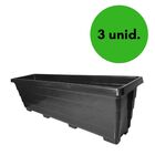 Kit 3 Floreiras De Chão 80cm Jardineiras P/ Plantas E Hortas