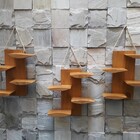 Kit 3 Floreiras De Parede Para Suculentas / Cactos Modelo Mar