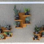 Kit 3 Floreiras De Parede Para Suculentas / Cactos Modelo Mar