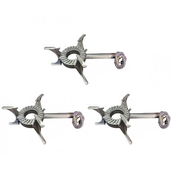 Kit 3 Fogareiro Alumínio Fundido Com Mangueira - Volpato