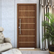 Kit 3 Folhas De Porta De Madeira Frisada 210x70cm Espessura 3