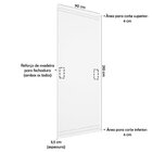 Kit 3 Folhas De Porta De Madeira Lisa 210x90cm Espessura 3,5c