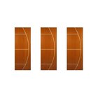 Kit 3 Folhas De Porta Madeira Decorada 210x80cm 3,5cm Mogno M