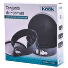 Kit 3 Formas Antiaderentes Com Fundo Removível 24, 26 E 28cm