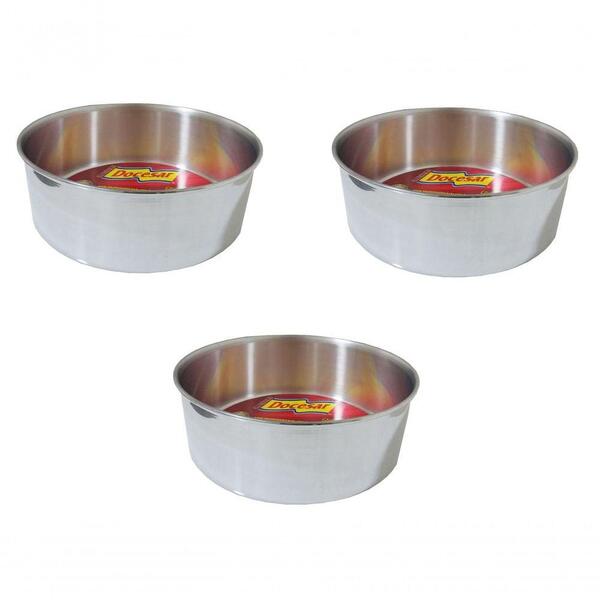Kit 3 Formas Assadeiras Redonda Para Bolo Alta 22x9cm 3.5l