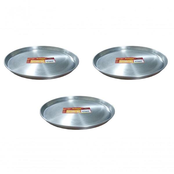 Kit 3 Formas De Pizza Alumínio 24cm Borda Reforçada Belmar