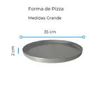 Kit 3 Formas De Pizza Alumínio Grande 35 Cm Uso Profissional